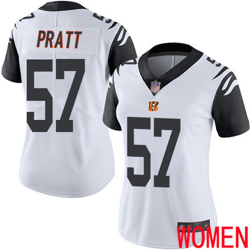 Cincinnati Bengals Limited White Women Germaine Pratt Jersey NFL Footballl #57 Rush Vapor Untouchable